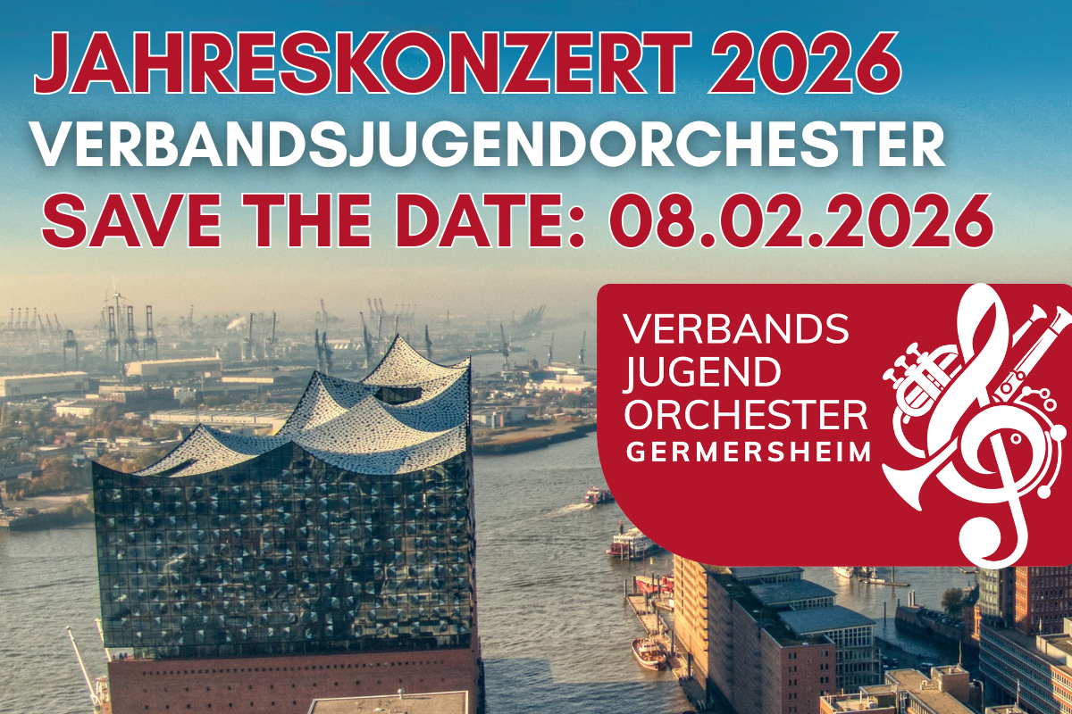 Herzliche Einladung zum Jahreskonzert 2026 des Verbandsjugendorchesters  